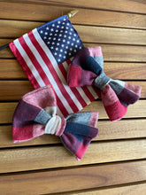 Load image into Gallery viewer, Americana - Pet Bandanas, Matching Bow Ties &amp; Treat Bags
