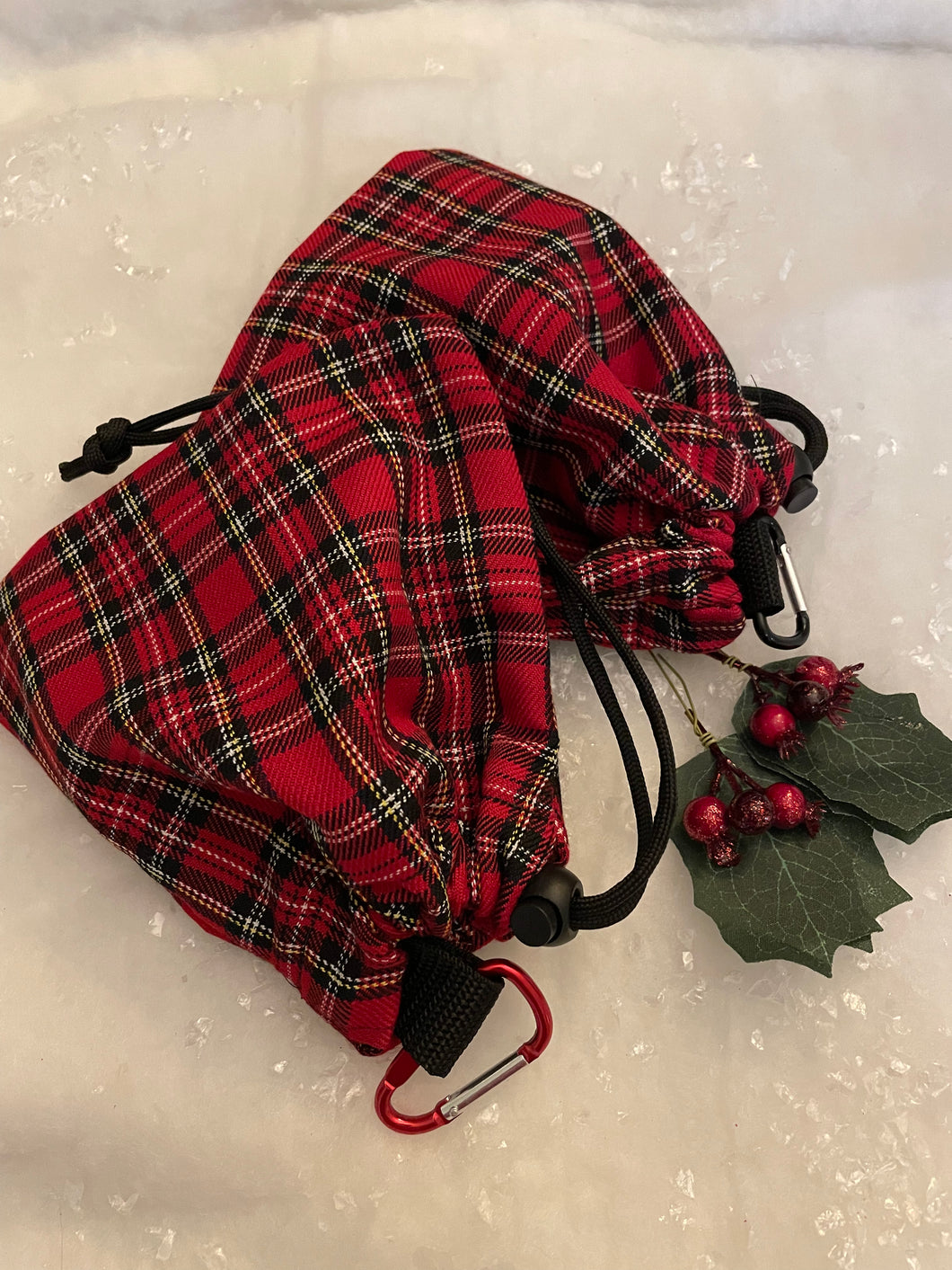 Could we be any more tartan, red tartan treat bag