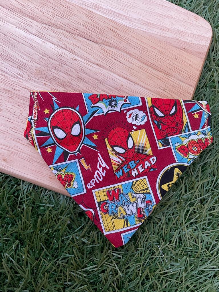 Spider Man Themed Pet Bandanas in Red