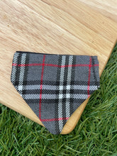 Load image into Gallery viewer, Furberry grey tartan pet bandana
