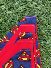 Load image into Gallery viewer, Superman Print- Pet Bandanas &amp; Matching Scrunchies
