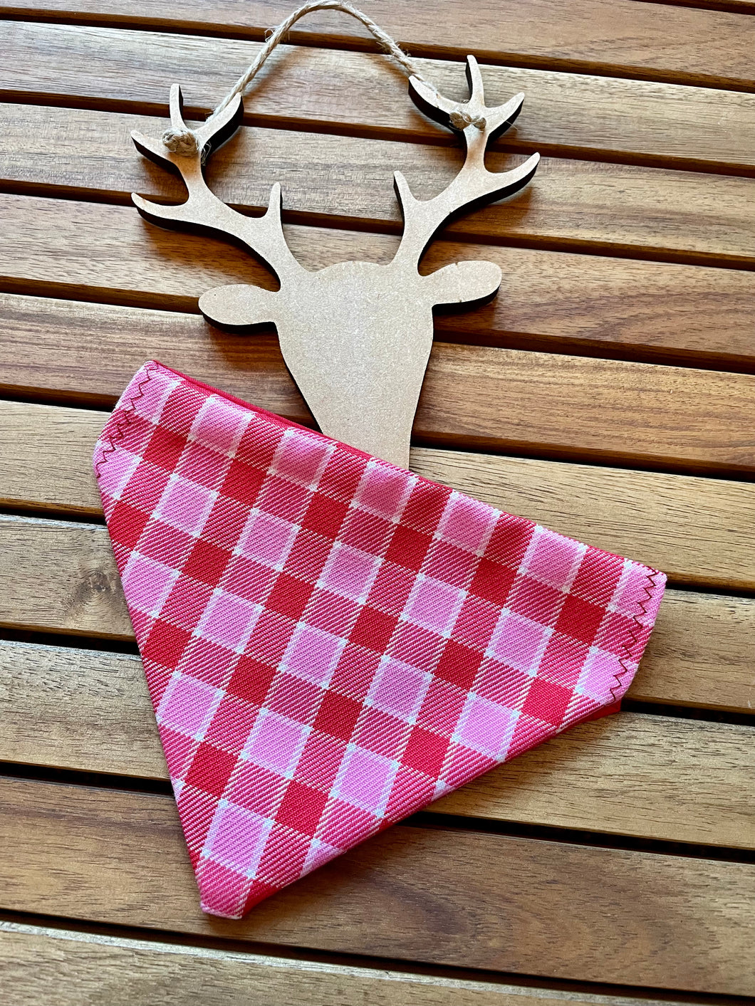 Cherry Pie Gingham Tartan - Pet Bandanas & Bow Ties