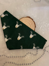 Load image into Gallery viewer, Is it Dancer or Prancer, Green Reindeer bandana
