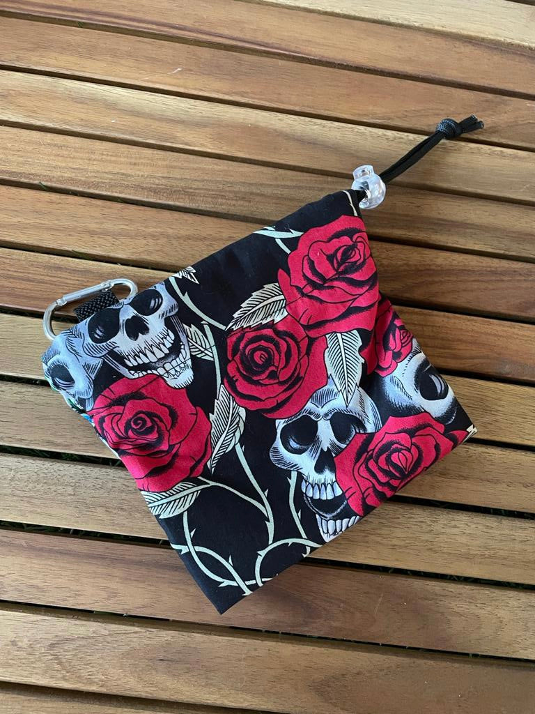 Skulls and roses treat bag