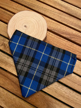Load image into Gallery viewer, Och aye the blue Blue tartan bandana
